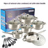 Stainless Steel Gold Handle Pot Set Non-stick Pan Stainless Pots Suit